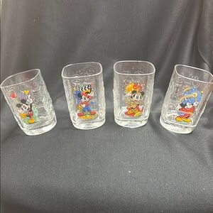 Disney Character Glass Tumbler Set - Multicolor